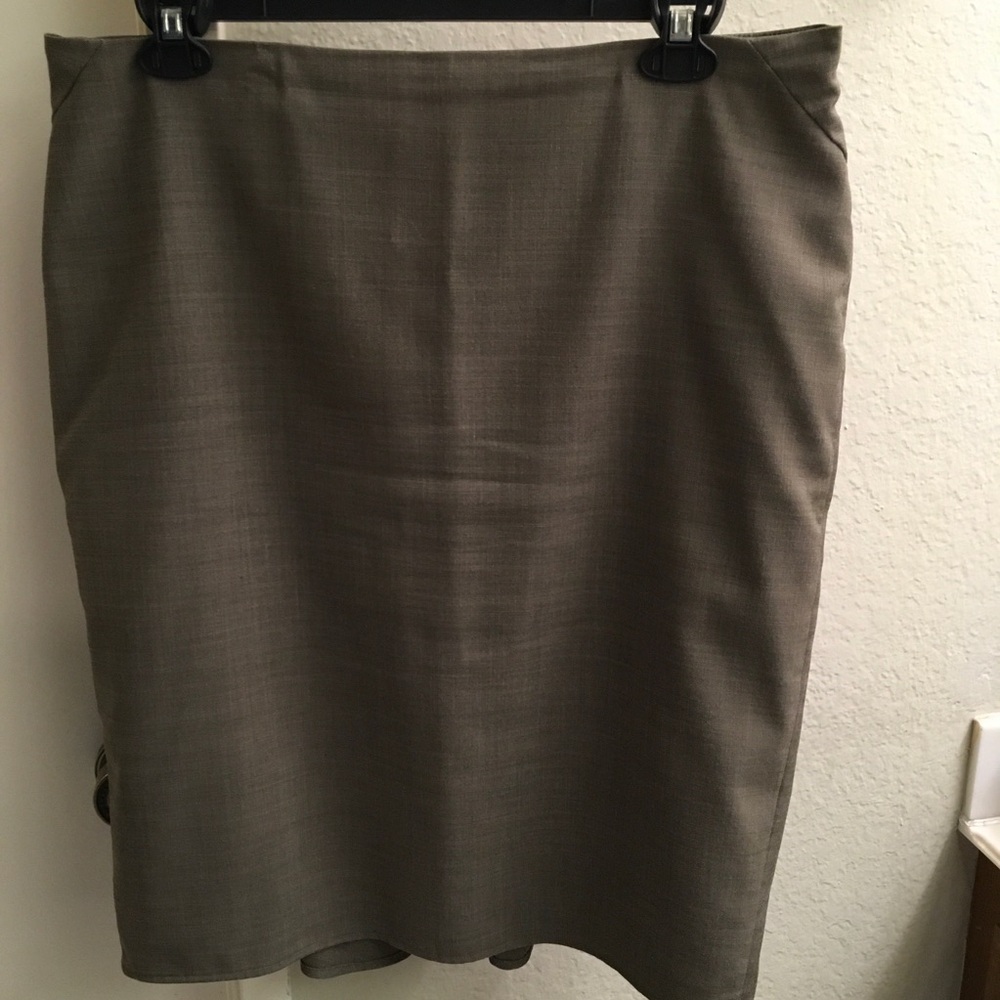 Ann Taylor Olive Pencil Skirt
